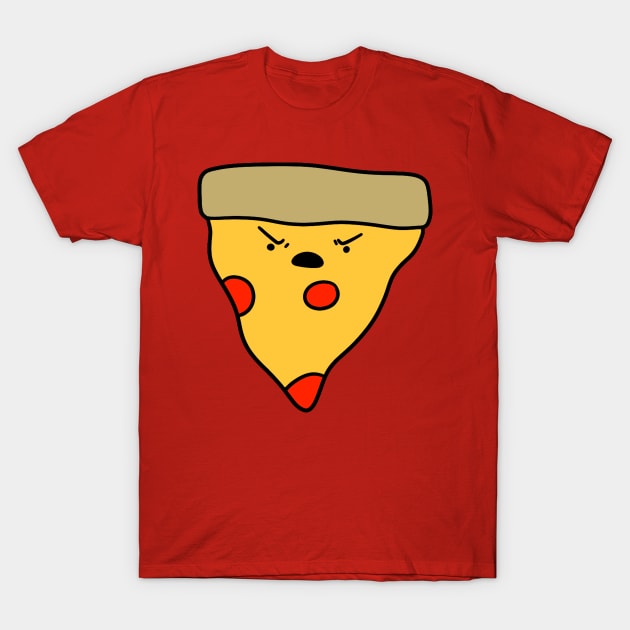 Angry Pizza Slice T-Shirt by saradaboru